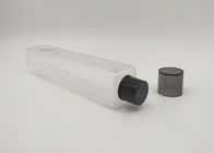100ml λεπτή τετραγωνική καλλυντική εκτύπωση οθόνης μεταξιού μπουκαλιών της PET με τη βίδα διπλή ΚΑΠ
