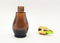 30ml ηλέκτρινα καλλυντικά μπουκάλια γυαλιού χρώματος με τη χρυσή ΚΑΠ για το ουσιαστικό πετρέλαιο