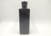 Μαύρο δέρματος φροντίδας μπουκάλι σαμπουάν πηκτωμάτων ντους μπουκαλιών συνήθειας καλλυντικό οριζόντια τετραγωνικό