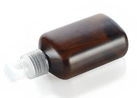Καφετί ηλέκτρινο τετραγωνικό Pet μπουκάλι 125ml με την αντλία μέσων καθαρισμού