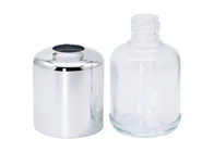Ασημένια καλλυντικά μπουκάλια γυαλιού 30ml 50ml για τα προϊόντα προσοχής προσώπων